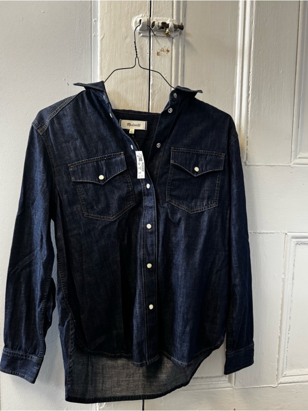 Madewell Indigo Denim Snap-Front Shirt
